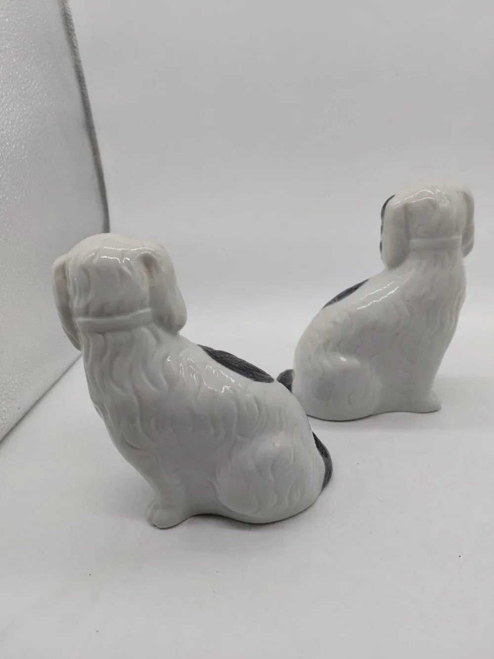 Staffordshire Dogs Spaniel White Black 6